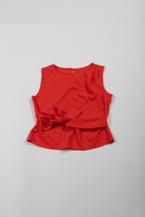 Sleeveless Side Tie Shirt