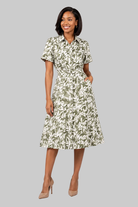 Sleeved Midi Dress