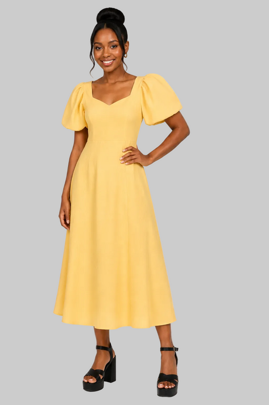 Sleeved Midi Dress