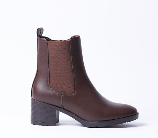 Block heeled ankle boot