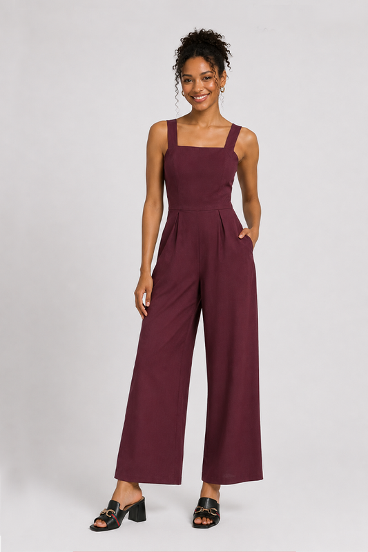 Strappy long jumpsuit