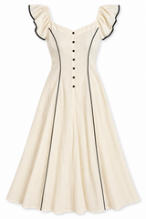Sleeved midi dress