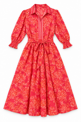 Sleeved midi dress