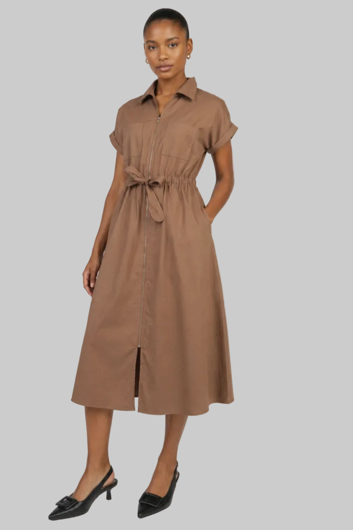 Sleeved Midi Dress
