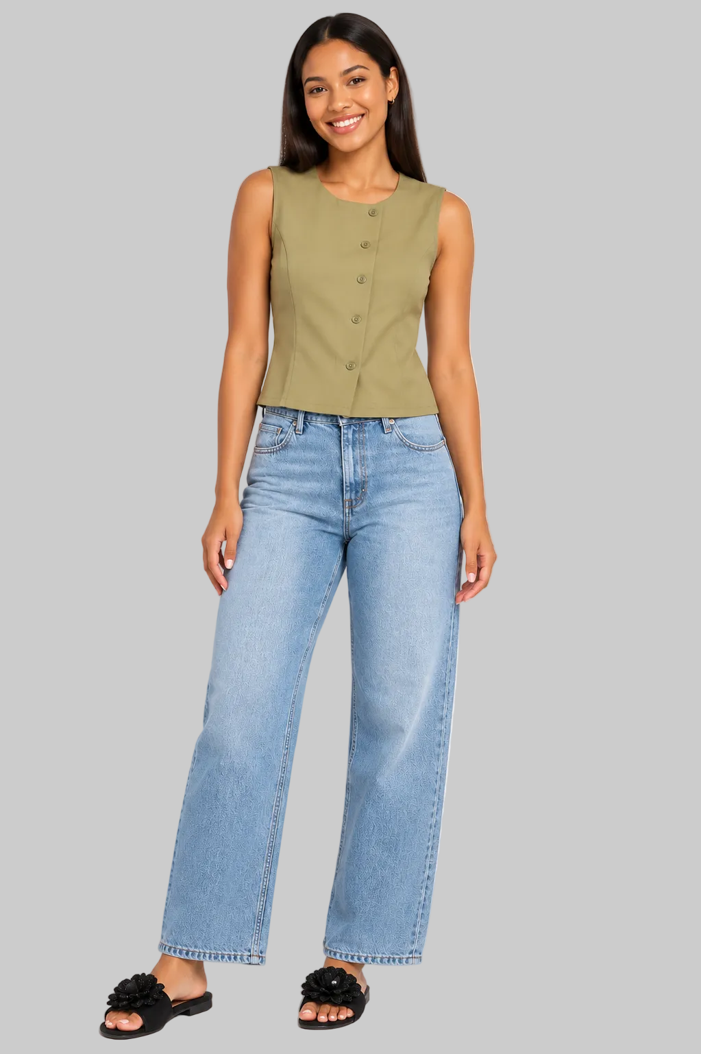 Sleeveless Wrap Top