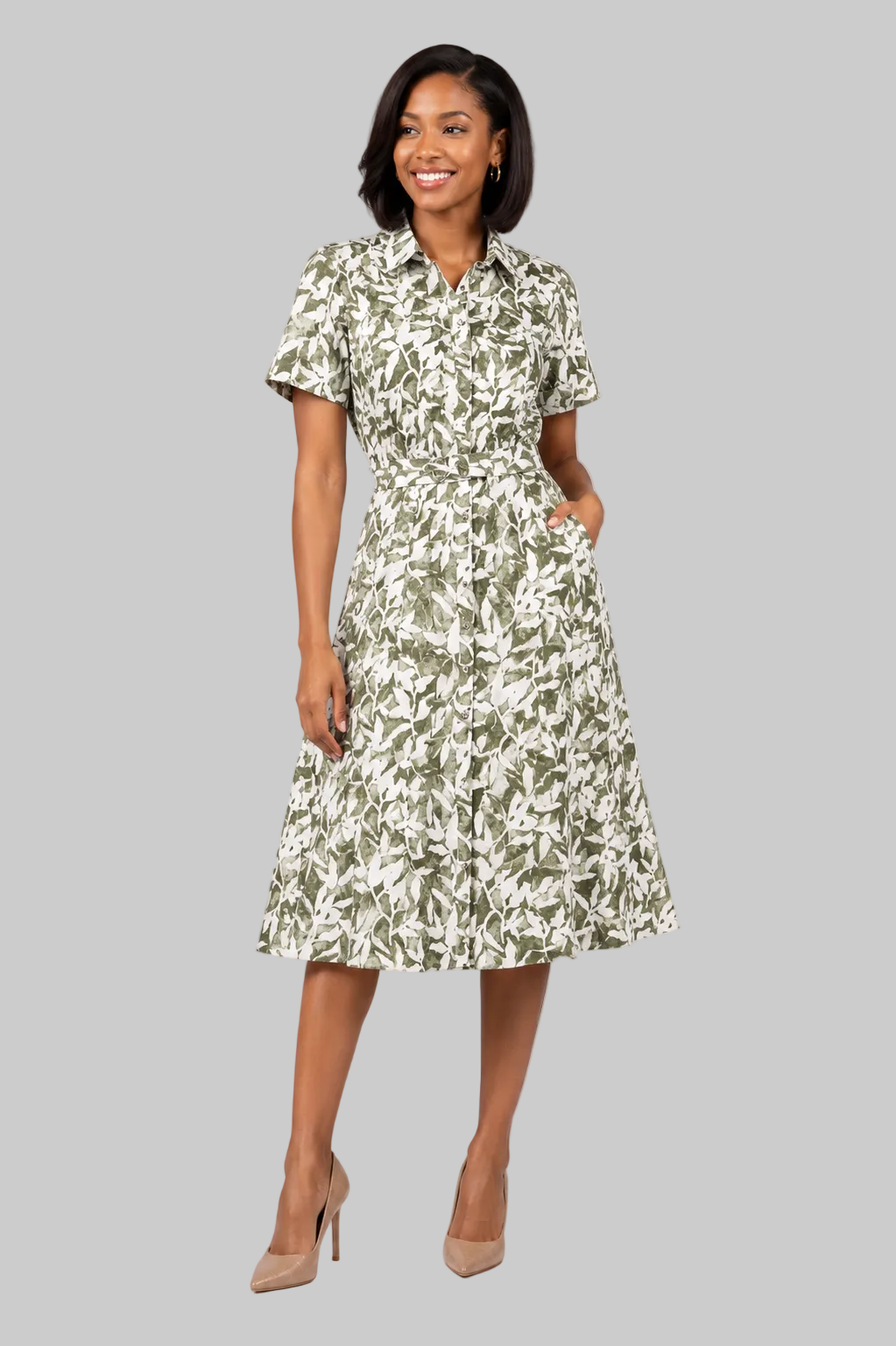 Sleeved Midi Dress