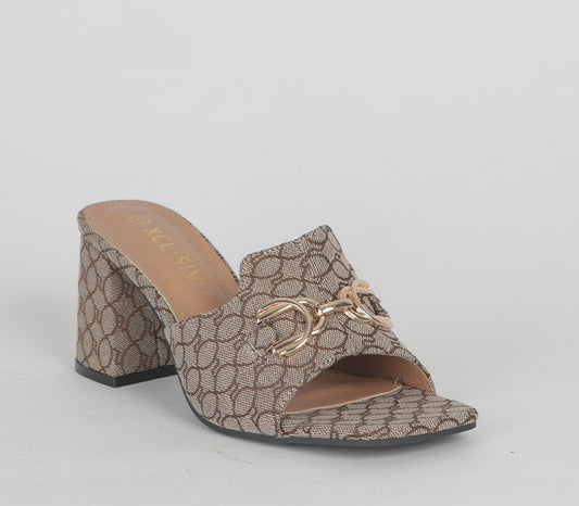 Block heeled Push-In Sandal