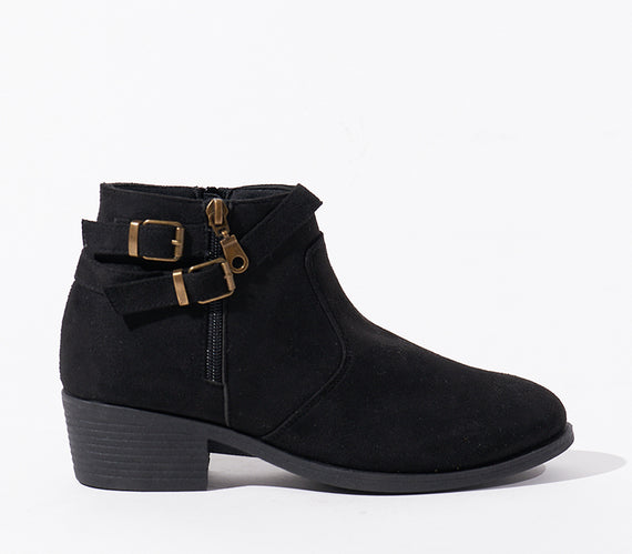 Blocked Heeled Ankle Boots