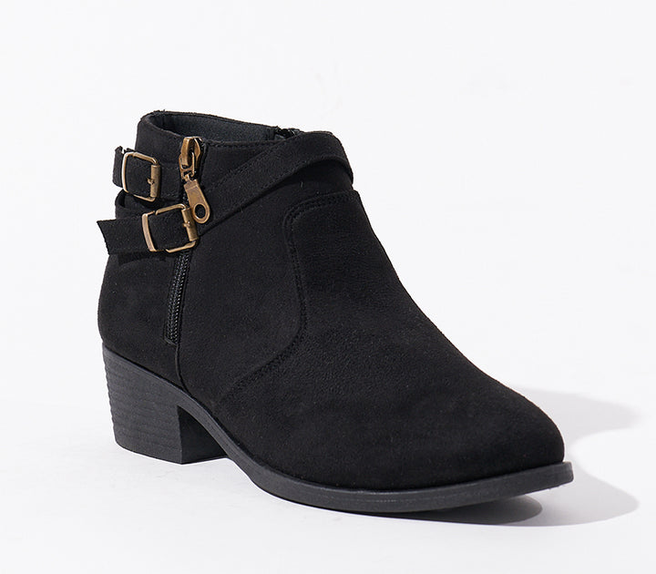 Blocked Heeled Ankle Boots
