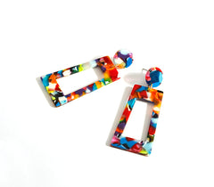 Rectangle Drop Earrings