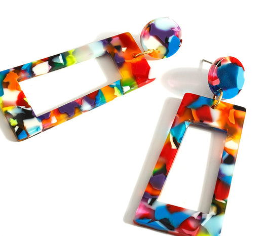 Rectangle Drop Earrings