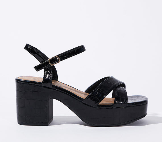 Ankle Strap Block Heel Court Shoes | Woolworths.co.za