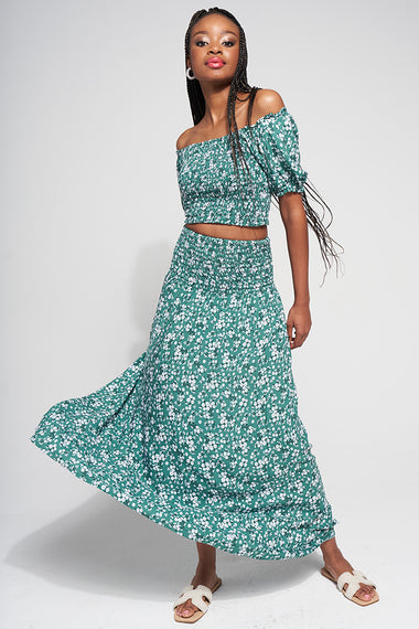 Pull-Up Maxi Skirt