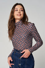Load image into Gallery viewer, Printed polo neck top
