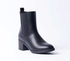 Block heeled ankle boot