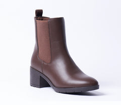 Block heeled ankle boot