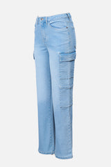Straight Leg Cargo Jeans