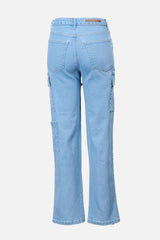 Straight Leg Cargo Jeans