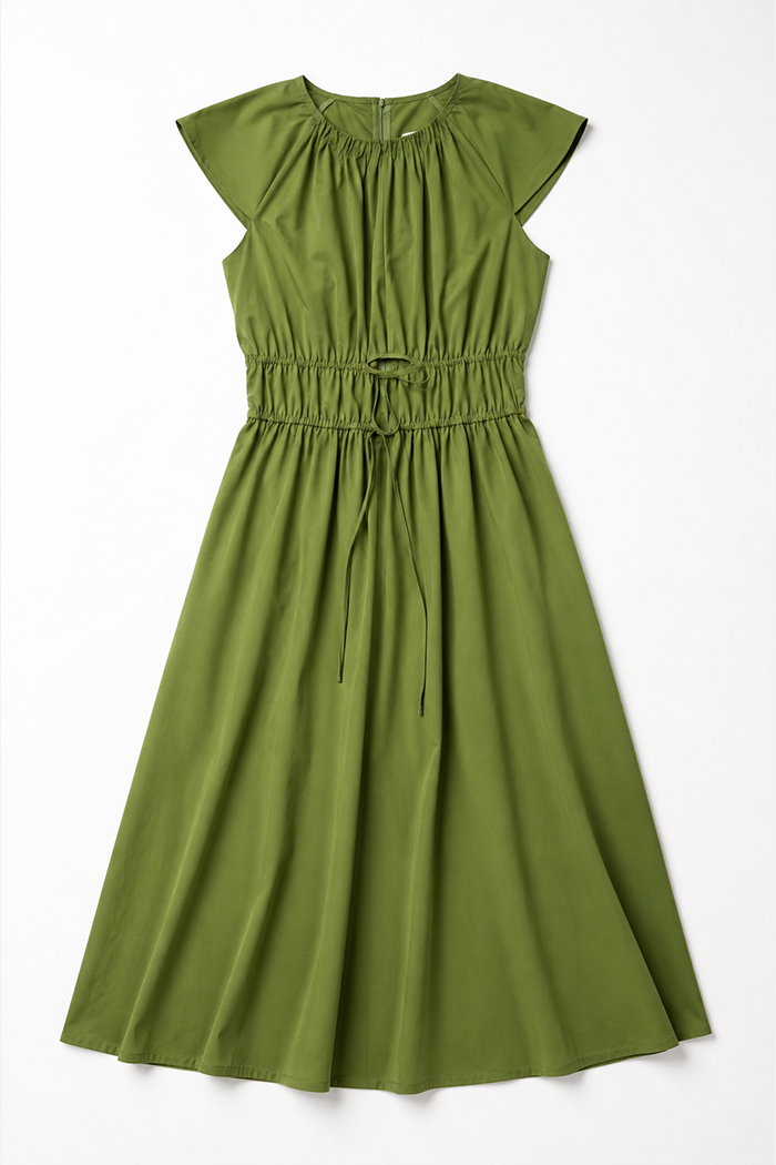 Sleeved midi dress