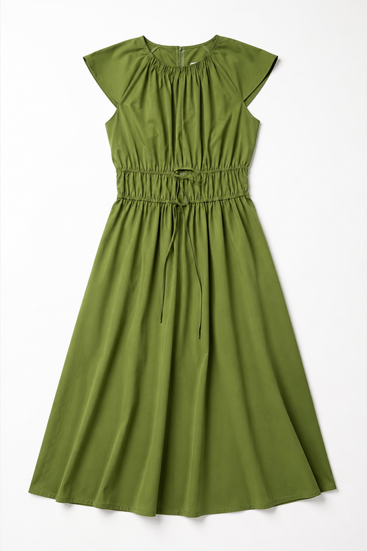 Sleeved midi dress