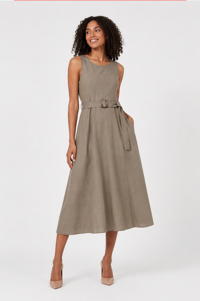 Sleeveless midi dress