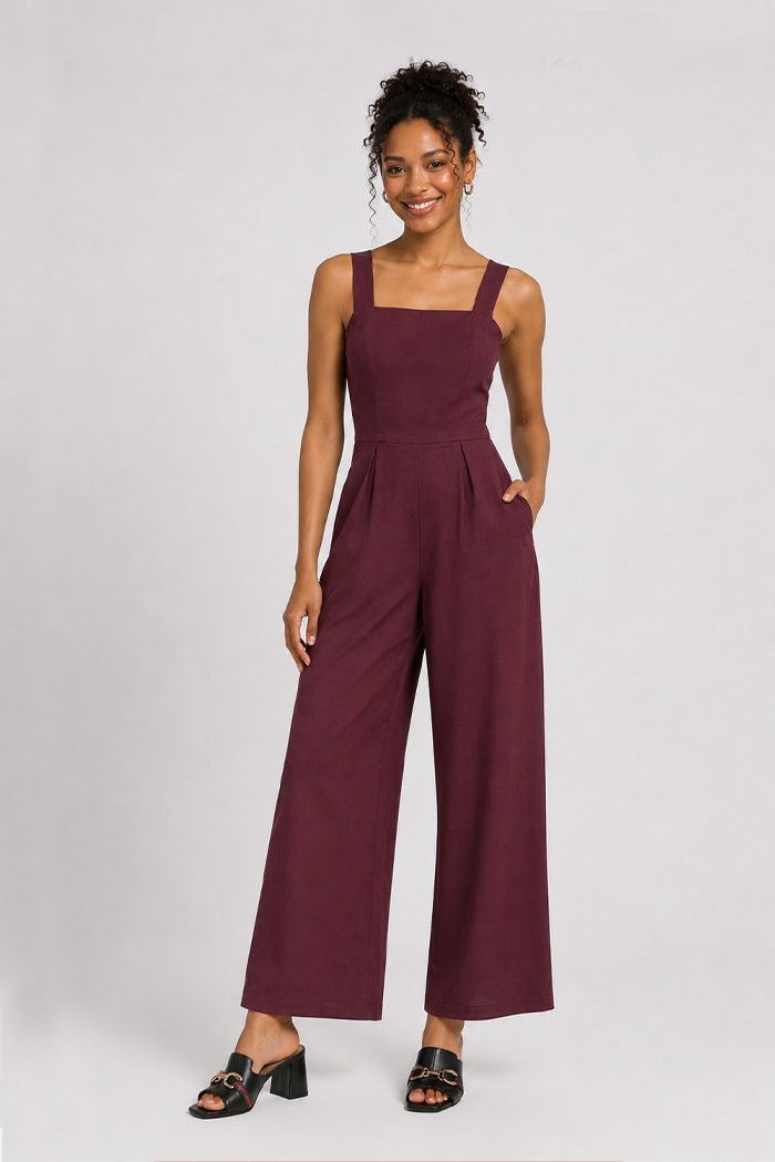 Strappy long jumpsuit