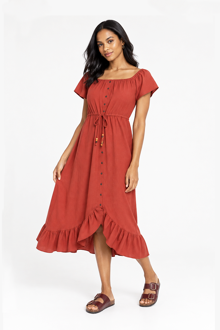 Sleeved Midi Dress