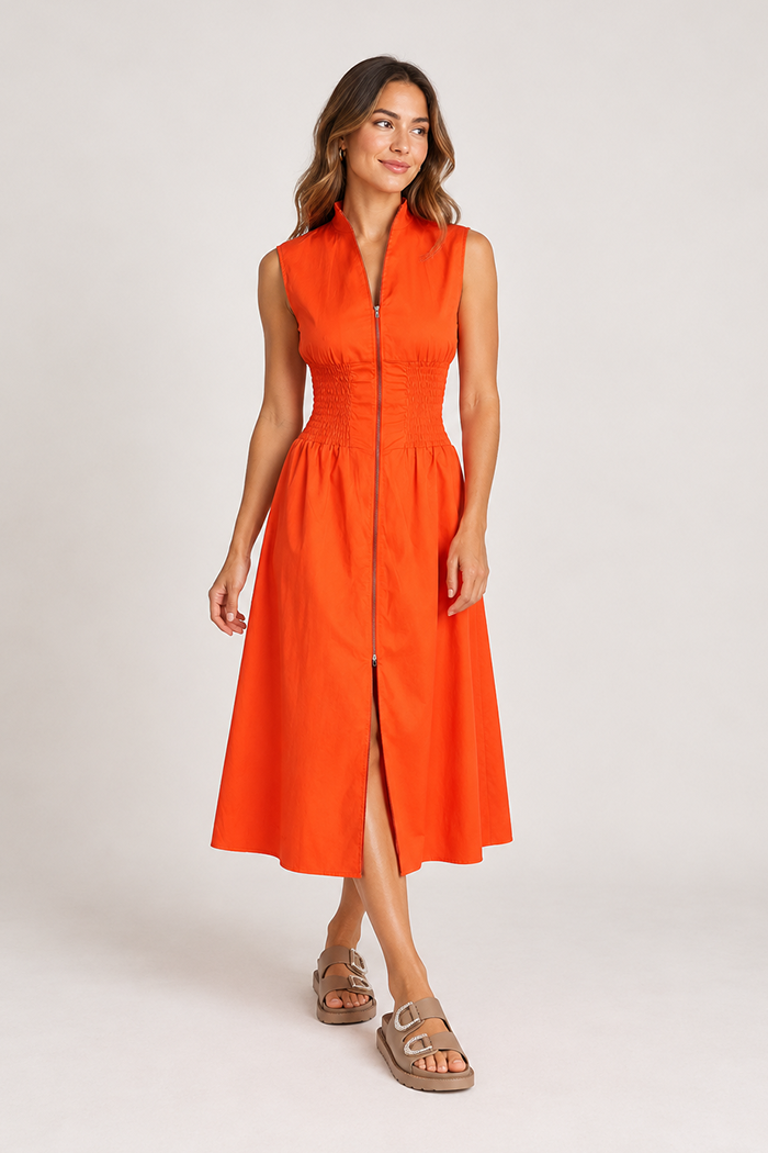 Sleeveless midi dress