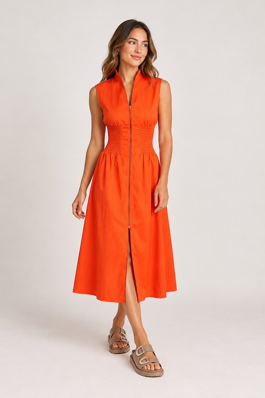 Sleeveless midi dress