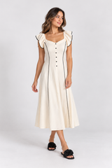 Sleeved midi dress