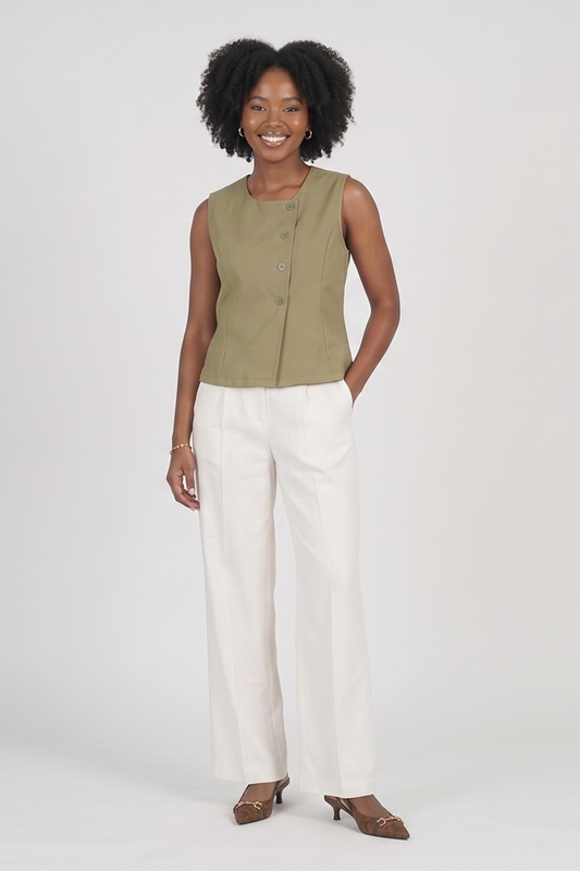 Sleeveless Wrap Top