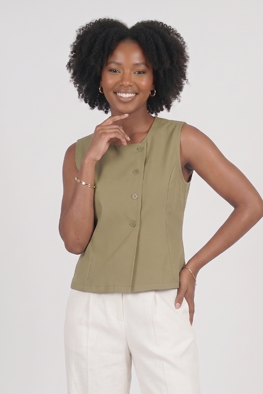 Sleeveless Wrap Top