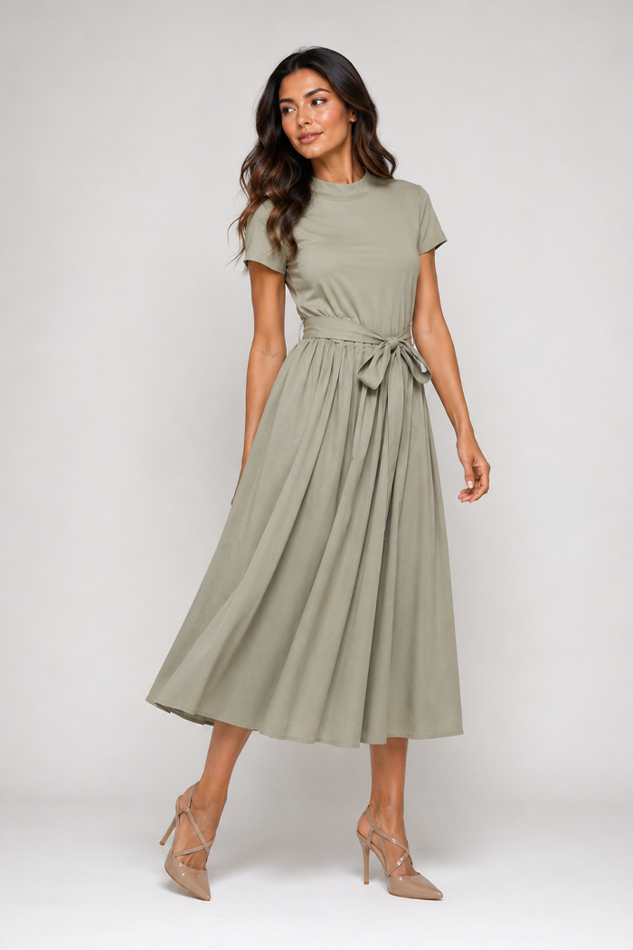 Sleeved Midi Dress