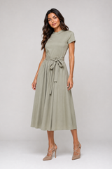 Sleeved Midi Dress