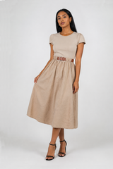 Sleeved Midi Dress