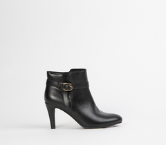 Black Pointed Toe Stiletto Ankle Boots for Women