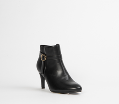 Black Pointed Toe Stiletto Ankle Boots for Women