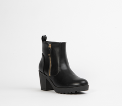 Block heeled ankle boot
